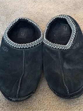 UGG Black Suede Cozy Slip-On Clogs